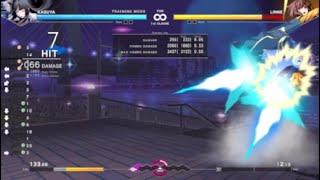 UnderNight InBirth 2 beta Kaguya combos [upl. by Ardnauq87]