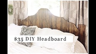 DIY HEADBOARD  35 Rustic Wood Headboard Tutorial  DIY Project [upl. by Aidile823]