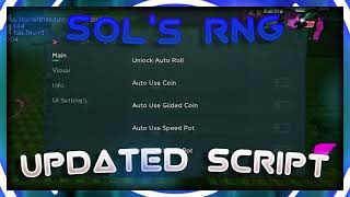 ✨The BEST SOLS RNG SCRIPT  AUTO WALK TO POTIONS AND ITEMS  AUTO USE  ANTI AFK 2024 [upl. by Asel]