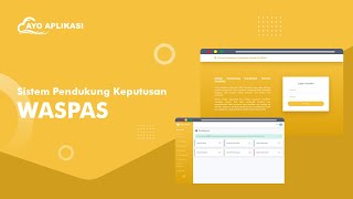 Source Code Aplikasi Sistem Pendukung Keputusan SPK Metode WASPAS [upl. by Alyl976]