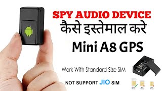 Technoview Kaise use kare mini A8 GPS Spy Audio device in Hindi how to use mini A8 GPS [upl. by Aitram]