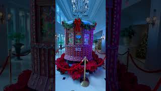 Christmas decorations in RitzCarlton lobby in New Orleans neworleans christmasdecor gingerbread [upl. by Gnilrets]