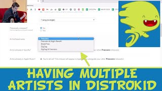 Having Multiple Artists in DistroKid Tutorial [upl. by Elbert]