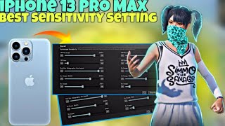 IPhone 13 Pro Max Best Sensitivity Setting😍 90fps  PUBG MOBILE [upl. by Jeno]