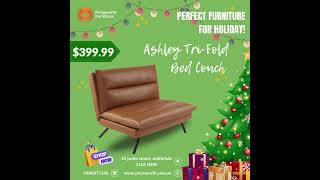 Triple the comfort triple the style – the Ashley TriFold Bed Couch is your holiday musthave 🎄✨ [upl. by Junna]