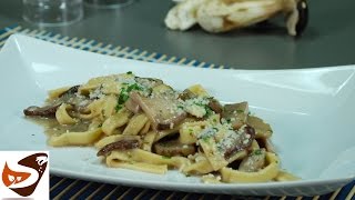 Pasta ai funghi porcini o champignon  primi piatti pasta with mushrooms recipe [upl. by Nobile]