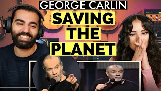 WE REACT TO GEORGE CARLIN  SAVING THE PLANET  COMEDY reaction  thoughts [upl. by Wilone43]