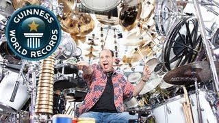 Largest Drumkit  Guinness World Records  Guinness World Records [upl. by Devinne639]