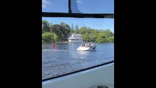 🤷🏼‍♀️Ship Happens Being towed off of a shoal in the Rideau Canal [upl. by Magree798]