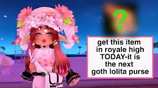 Get THIS ITEM today in Royale HighIt will be next Goth Lolita Purse [upl. by Eadnus]