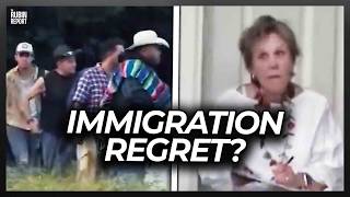 Watch Rich Liberal’s Face as Illegals Are Dropped Off at Her House [upl. by Hueston]