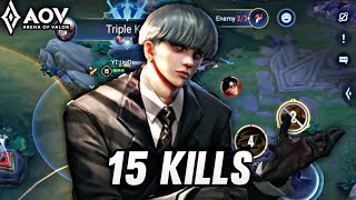 ENZO PRO GAMEPLAY  15 KILLS  ARENA OF VALOR [upl. by Magdaia]