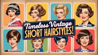 Top 6 Timeless Vintage Short Hairstyles Still Trending Today 1920s to 1970s [upl. by Ellecrad]