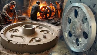 Incredible Making Process of Wheel of 2 Ton at Metal Melting Forgue [upl. by Bronwen502]