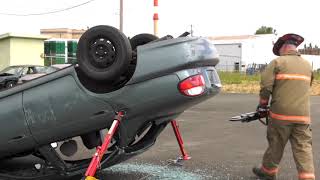 Vehicle Extrication with Car on its Roof [upl. by Lanuk]