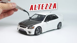 BUILDING A TOYOTA ALTEZZA MODEL CAR 124 SCALE [upl. by Rekoob]