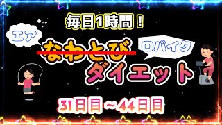 毎日1時間エアなわとび改め！結局エアロバイクダイエットｗ2ヶ月目突入！31日目～44日目まで [upl. by Rengia]