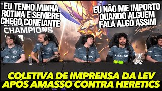 COLETIVA DE IMPRENSA DA LEVIATAN APÓS AMASSAR A TEAM HERETICS E GARANTIR TOP 3 NA CHAMPIONS [upl. by Drazze]