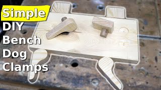 Simple DIY Bench Dog Clamps for MFT Style Workbench [upl. by Mandell]