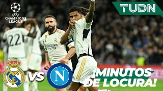 ¡DOS GOLES EN MINUTOS MINUTOS DE LOCURA  Real Madrid 11 Nápoli  UEFA Champions League 2324TUDN [upl. by Spada]