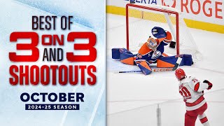 Best NHL 3on3 Overtime and Shootout Moments from October [upl. by Einohtna]