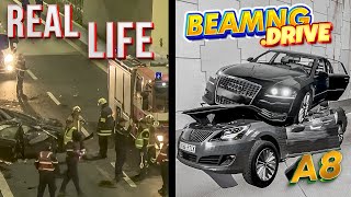 Accidents Based on Real Events on BeamNGDrive 12  Real Life  Flashbacks [upl. by Dahl]