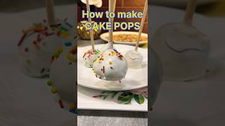 How to make CAKE POPS at home 🧁cakepops howto shorts diy [upl. by Annuahsal]