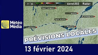 MétéoMédia Prévisions locales  13 février 2024 [upl. by Duff]