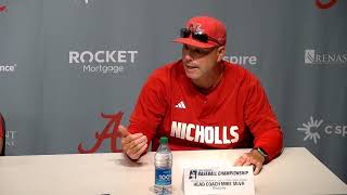 Nicholls Baseball  Postgame vs Boston College  NCAA Regional [upl. by Eatnuahs]