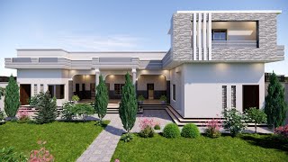 Singlestory house design  5 Bedrooms  Modern house design  Village House design [upl. by Ijuy]