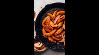 Caramelized CinnamonSpiced Pears 8 Minutes  Minimalist Baker Recipes [upl. by Awjan]