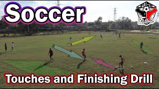 Soccer  Touches Shooting and Finishing Drill [upl. by Schultz951]