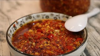 Szechuan Chili Dipping Sauce Recipe [upl. by Kentiga]