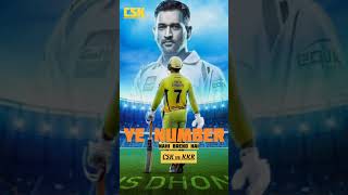 ye number nahi brand hai ms dhoni  ms dhoni csk vs KKR Aaj sam 730 baje music treandingshort [upl. by Schick]