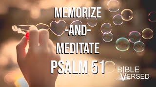 Psalm 51 A Prayer of Repentance Memorize and Meditate Video with words and music [upl. by Anitnegra]