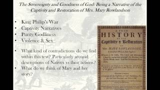 Mary Rowlandson  Captivity Narrative [upl. by Kcod]