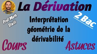 الحصة رقم 2 Interprétation géométrie de la dérivabilité [upl. by Faina]