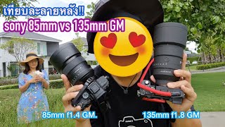 ผลไม้รีวิวเทียบละลายหลัง เลนส์sony 85mm f14GM vs 135mm f18 GM [upl. by Ardnatal]