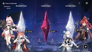 Tower of Adversity Stage 4 and Hazard feat Yinlin Jinhsi Encore Changli all level 80 [upl. by Aibat773]