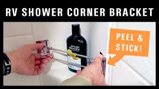 RV Shower Corner Storage Bar  Secure Your Shampoos While Driving  Review amp Installation Safoner [upl. by Luci843]