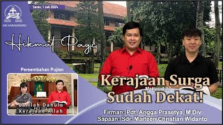 HIKMAT PAGI  Senin 1 Juli 2024  Pdt Angga Prasetya MDiv [upl. by Nednal]