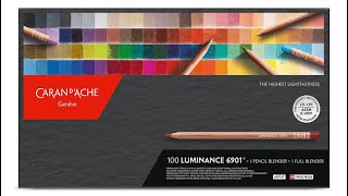 CARAN DACHE LUMINANCE 100 SET  Swatching carandache [upl. by Atiner]