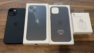 iPhone 13 Midnight Unboxing amp Accessories [upl. by Beal]