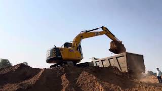 JCB excavator fills soil into dumper within 4 minutes [upl. by Cotsen]