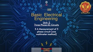 34 Measurement of 3 phase circuit one wattmeter method  BT104 [upl. by Darees]