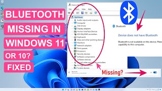 Fix Bluetooth Not Showing In Device Manager On Windows 11 amp 10  Get Missing BT [upl. by Asilrak]