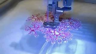 Embroidery Machine Lace Making FSL Speed Version [upl. by Sluiter]