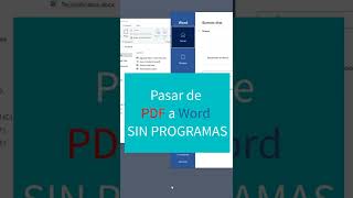 Pasar de PDF a WORD sin programas shorts [upl. by Sucramad506]