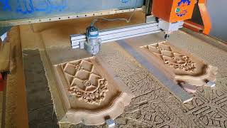 double pic 3d Carving On CNC with baby router [upl. by Onitnevuj]