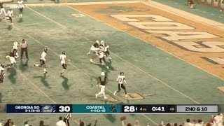 Coastal Carolina SICK Game Winning Hurdle TD vs Georgia Southern  2022 College Football [upl. by Isolde]